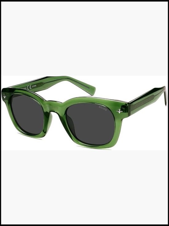 Retro Polarized Square Sunglasses TR90 Frame UV400 Protection main image 6